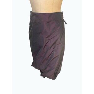 Pauw Amsterdam Purple Taffeta Gathered Designer Skirt size 2